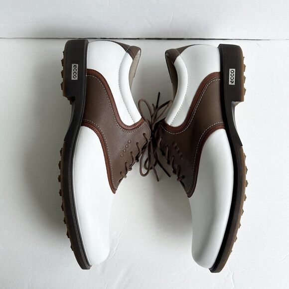 Ecco Men\'s Tour Hybrid Hydromax Leather Golf Shoes Brown Saddle Spikeless 10.5 main image 5